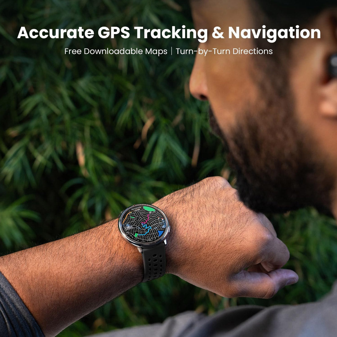 Amazfit Active 2 (Round) Smart Watch - Black Sport Silicone