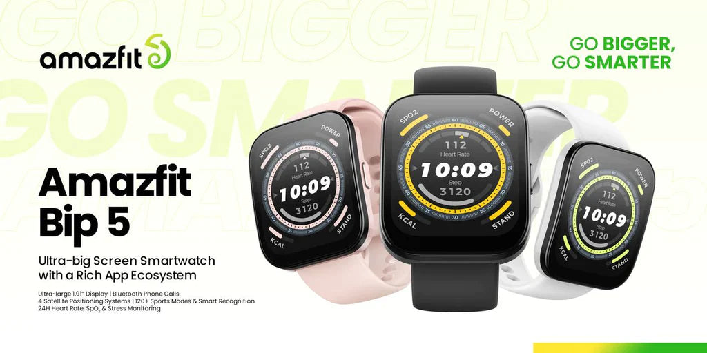 New Amazfit Bip 5 goes bigger and smarter with an extra-large screen, 70+ downloadable apps and games, and more - Amazfit AU
